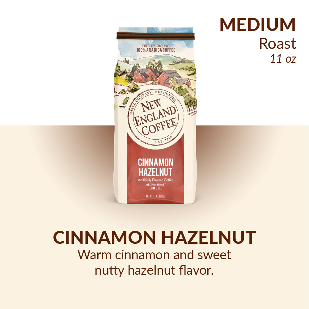New England Coffee Cinnamon Hazelnut Ground Coffee, 11 Oz. - image 4 of 6