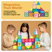 PicassoTiles Magnetic Tiles for Kids with Tote Bag – 101PCS STEM Building Blocks Set, Educational Construction Toy, Creative Learning Magnet Kit