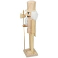 thumbnail image 3 of Northlight 15" Unfinished Paintable Wooden Christmas Nutcracker with Scepter, 3 of 5