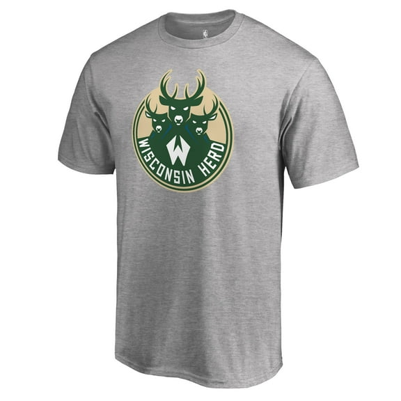 Men's Heathered Gray Wisconsin Herd Primary Logo T-Shirt