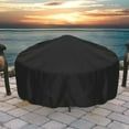 thumbnail image 6 of Patio Round Fire Cover Waterproof UV Protector Grill BBQ Cover Outdoor Yard, 6 of 10