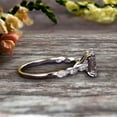 thumbnail image 2 of 1.25 carat Classic Princess Cut Moissanite Diamond Engagement Ring on 10k White Gold Classic Vintage Art Deco, 2 of 5