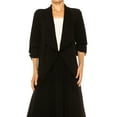 thumbnail image 5 of Women's Solid 2-Piece Set  Open Front Blazer and Matching Midi Aline Skirt, 5 of 8