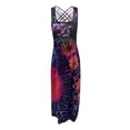 thumbnail image 5 of WTXUE Robes pour Femmes 2024, Robe d'Été Automne Multi-Imprimée pour Fête Mariage, Robe Dos Nu, Robe Violette, Violet TG, 5 of 5