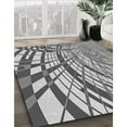 thumbnail image 2 of Ahgly Company Indoor Round Patterned Platinum Silver Gray Area Rugs, 6' Round, 2 of 6
