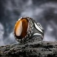 thumbnail image 5 of Retro Handmade Turkish Ring For Men Vintage Double Swords Black Zircon Rings Punk 2021 Trendy Islamic Religious Muslim Jewelry_Gift Of G, 5 of 5
