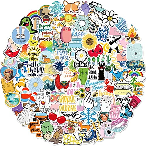 SQINAA Vinyl Sticker 50 Pack Cute Water Bottle Stickers,Trendy Stickers for Laptop,Chemistry Lab Stickers Pack for Teens 