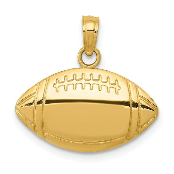 14k Yellow Gold Football Charm