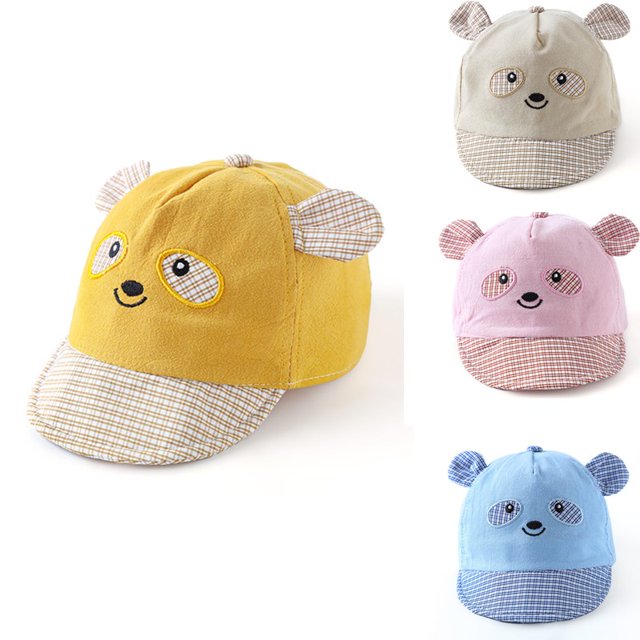 Summer Bear Cute Bear Baby Baseball Cap Kids Boys Girls Sun Hat Outdoor Toddlder Fisherman Hat Children Adjustable Cap3fit 1 to 4 years old He Qiyong unisex