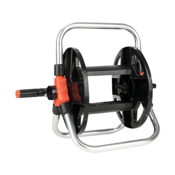 Carrete de Manguera de Jardín con Soporte de Almacenamiento para Mangueras de 65 1/4'', Soporte Compacto con Manivela para Riego Y Limpieza de