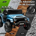 thumbnail image 2 of CazToi 24V Kids 2 Seater Ride On Car 4WD 4 Motors Remote Control 3 Speeds Bluetooth LED White, 2 of 8