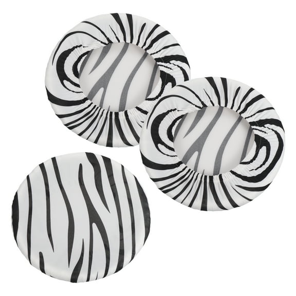 Uxcell 9.5" Bar Stool Cover 4 Pack Stool Cushion Cover for 12"-18" Chair, Black White