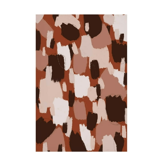 Canvas Wall Art - Treechild 'Thick Brown Strokes' Wall Art for Living Room, Bedroom, or Office D?cor by Trademark Fine Art - 12 x 19 Inches