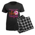thumbnail image 5 of CafePress - 2 Much Volleyball Women's Dark Pajamas - Women's Short Sleeve Print T-Shirt and Pants Dark Cotton Pajama Set, 5 of 7