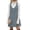 Blue gray, variant on Autumn Winter Women V Neck Corduroy Overall Dress Casual Loose Mini Dress