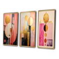 thumbnail image 3 of Designart "Serendipitous Circular Geometric Serenity VI" Modern Geometric Framed Wall Art Set Of 3 - Gold Abstract Frame Canvas Set For Living Room Decor, 3 of 6