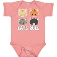 thumbnail image 3 of Inktastic Cats Rule with Cat Heads Boys or Girls Baby Bodysuit, 3 of 5