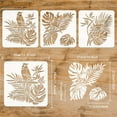 thumbnail image 2 of 3Pcs 3 Styles PET Hollow Out Drawing Painting Stencils for DIY Scrapbook Photo Album Parrot Pattern 300x300mm 1pc/style, 2 of 7
