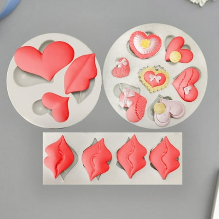 

Cake Molds Clearance Valentine s Day Silicone Mould Love Chocolate Ornament Cake Mould Red Lips Lips Fondant Silicone Mould