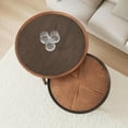 thumbnail image 2 of CONSDAN Nesting Table, Solid Oak Hardwood Structure Round Coffee Table & Side Table with Solid Wood Feet for Living Room, Bedroom, Balcony - Standard, 2 of 8