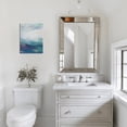 thumbnail image 5 of 12x16inch Bathroom Wall Art - Abstract Blue Ocean Canvas with Coastal Sunset & Sunrise Prints for Sea Lake Themed Home, 5 of 7