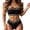 a-44BK112, variant on Womens Chain Print Two Piece Bikini Set With Bandeau Mesh Trim Top High Waisted Bottoms For Summer Beach Wear Pool Parties Vacation Outings Navy XXL