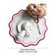 thumbnail image 5 of Mantel individual redondo festoneado, impermeable, de piel sintética, elegante, con aislamiento térmico, para mesa de interior o exterior, bodas y picnics., 5 of 7