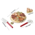 thumbnail image 3 of JASKFLY Wooden Pizza Toy Set Realistic Play Pizza with Removable Toppings Includes Pizza Cutter & Server for Kids, 3 of 8