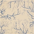 thumbnail image 1 of Unique Loom Outdoor Botanical Branches Rug 6' x 6' Square Beige/Navy Blue, 1 of 1