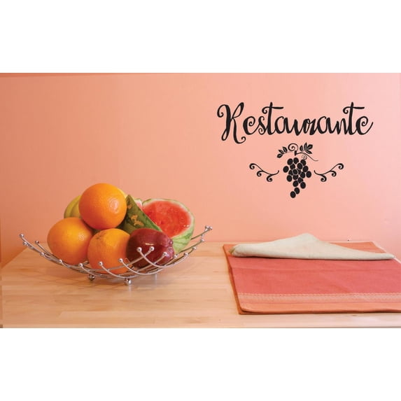 Custom Decals Restaurante Wall Art Size: 20 Inches x 30 Inches Color: Black