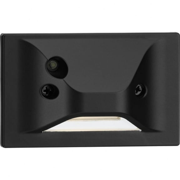 LED Indoor/Outdoor Black Integrated LED Wall or Step Light with Photocell