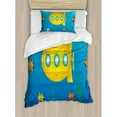 thumbnail image 3 of Yellow Submarine Duvet Cover Set, Nautical Theme a Submarine Surrounded by Fish and Sea Grass Print, Decorative 3 Piece Bedding Set with 2 Pillow Shams, King Size, Blue and Yellow, by Ambesonne, 3 of 3