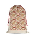 thumbnail image 3 of Christmas Bags Drawstring,Beige Christmas Gingerbread Man Pattern Large Xmas Christmas Gift Bags,Reusable for Xmas and New Year Party Favors and Supplies,27.6" X 19.7", 3 of 6