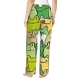 thumbnail image 3 of Kll Womens Cartoon Frog Print Pajama Pants Soft Pajama Bottoms For Women Cozy Lounge Pants, 3 of 9