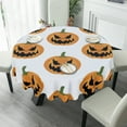 thumbnail image 4 of Eveokoki Halloween Tablecloth Halloween Pumpkin Tablecloth Washable Round Tablecloth 60 Inch Reusable Table Cloth for Home Party Dining Table Decor, 4 of 5