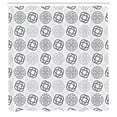 thumbnail image 2 of Ambesonne Celtic Shower Curtain, Irish Traditional Art, 69"Wx70"L, Grey White, 2 of 4