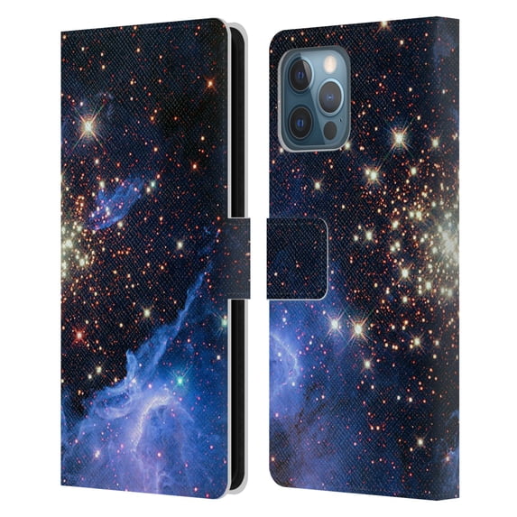 Head Case Designs Officially Licensed Cosmo18 Space Star Cluster Leather Book Wallet Case Cover Compatible with Apple iPhone 12 Pro Max