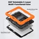 thumbnail image 3 of Funda para iPad Pro de 11 pulgadas (M4) 5.ª generación 2024, funda protectora resistente a los golpes con protector de pantalla, soporte giratorio de 360°, correa para mano/hombro, 3 of 9