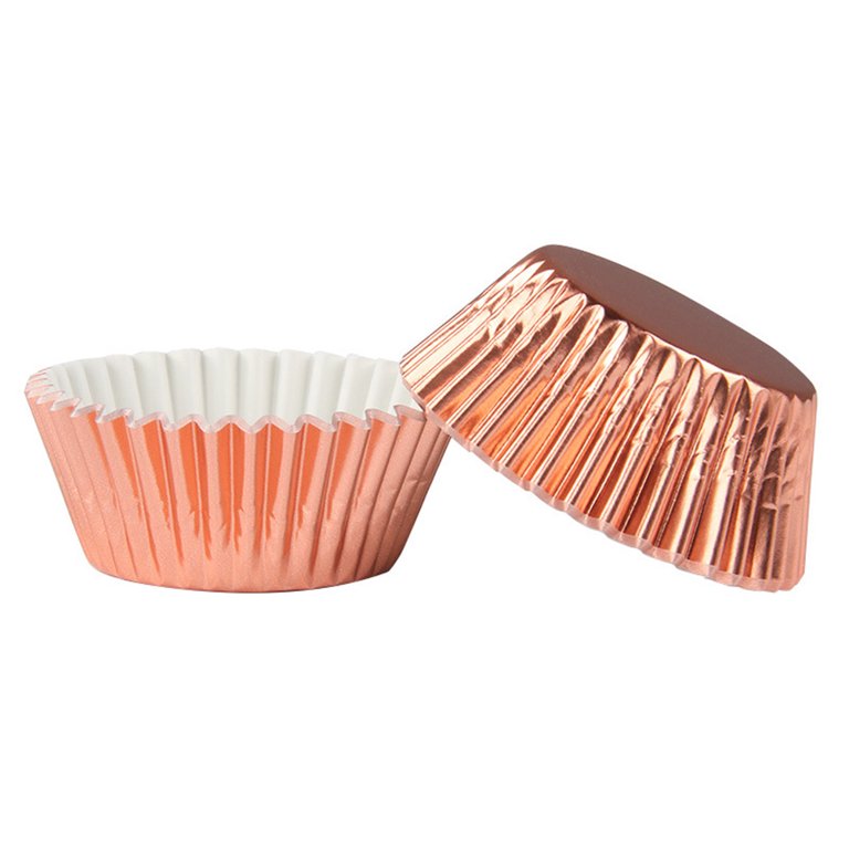  Foil Cupcake Liners Metallic Muffin Paper Cases Baking Cups  Gold Sliver Rose Gold Pack of 300: Home & Kitchen