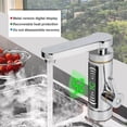 thumbnail image 3 of Robinet d'Eau Chaude Électrique Instantané 360 Rotatif en Acier Inoxydable avec Affichage Numérique de la Température Led Prise Uk, 3 of 5