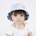 thumbnail image 5 of TOWED22 Baby Sun Hat Toddler Bucket Hat for Girls Boys Infant Sun Protection with Wide Brim Kids Caps(Blue,0-3 M), 5 of 7