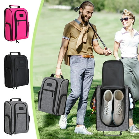 mfyjkho Golf Shoe for Men and Women Breathable and Fabric Sports Storage Portable Golf and Driving Range Shoe Organizer with Separate Compartments 14X9.4X6 Inches