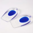 thumbnail image 4 of Copas De Talón De Gel De Silicona, Plantillas De Talón Amortiguación En Forma De U Absorción Aliviar Molestias GEL Zapatos Correctivos Suaves Cojines Almohadillas Para Tendinitis Azul L, 4 of 5