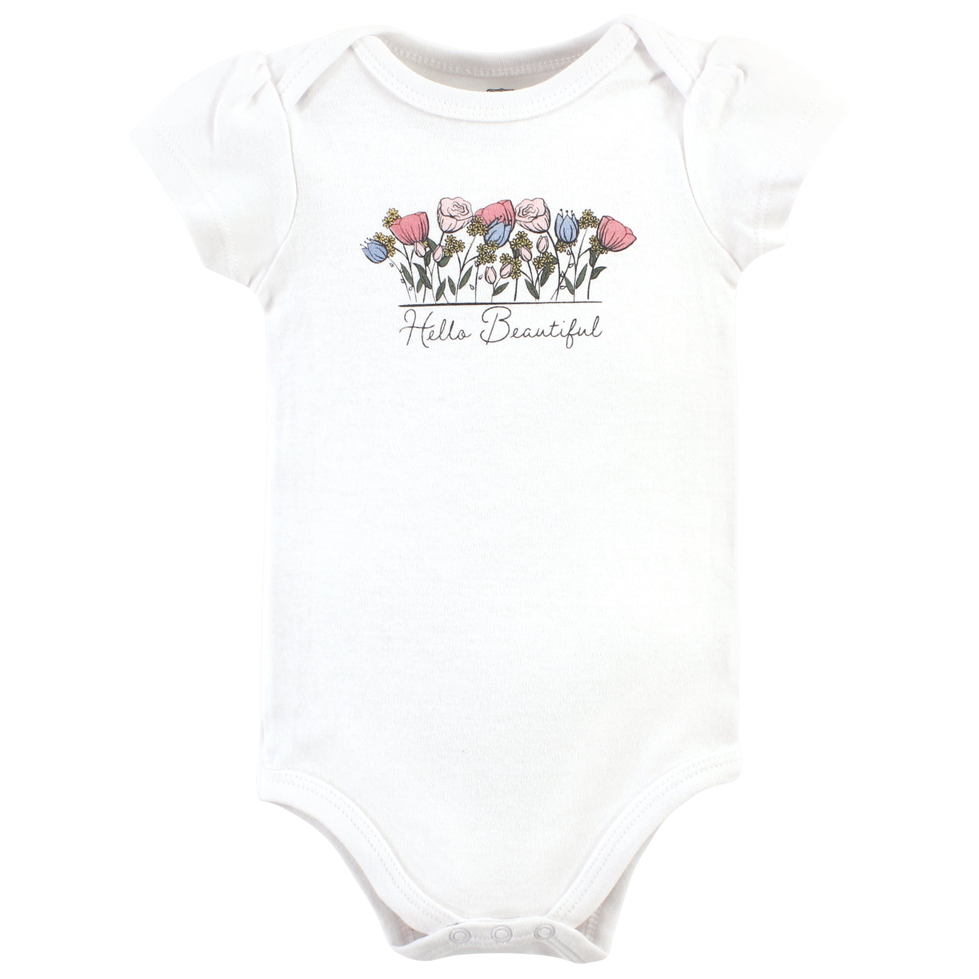 Hudson Baby Unisex Baby Cotton Bodysuits, Wild Flower Tutu, 6-9 Months