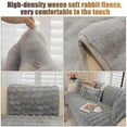 thumbnail image 6 of Eurhowing Thick Plush Sofa Cover 35"×63", Non-Slip Soft Couch Slipcover for 1,2,3 Seater & L-Shape Couches, Furry Furniture Protector for Living Room, Light Gray, 6 of 15