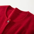 thumbnail image 7 of G Guzemor Women’s 100% Merino Wool Cardigan Sweater Crew Neck Long Sleeve Knit Casual Button Down Lightweight Tops Outwear, 7 of 7