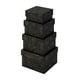 thumbnail image 1 of Set de cajas de regalo Sorarto de 4 piezas con forma de nido floral en oro negro, 1 of 8