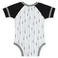 thumbnail image 3 of Newborn & Infant White Chicago White Sox Base Hitter Bodysuit, Bib & Bootie Set, 3 of 5