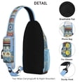 thumbnail image 5 of Zen Mandala Sling Backpack with Ethnic Inspired Symmetrical Pattern, Lightweight Durable Crossbody Daypack, Adjustable Strap, Multiple Compartments for Daily Use and Travel, 5 of 5
