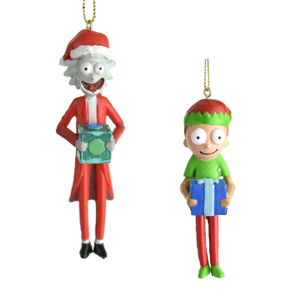 Rick And Morty Santa Helper Christmas Tree Ornaments, 2-Piece Set ...
